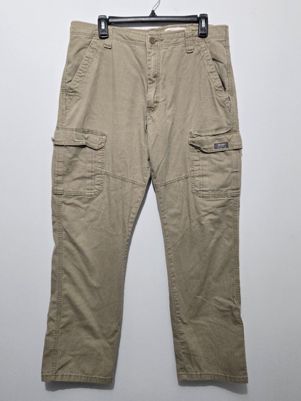 Wrangler Men Five Star Premium Relaxed Fit Flex Cargo Pants 34x32 Khaki Workwear